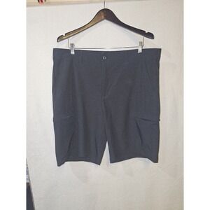 Birdie Bound Shorts Men's 38 Performance Golf Polyester Spandex Black Zip Cargo